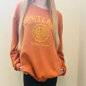 Oversized Orange Portland Sweatshirt